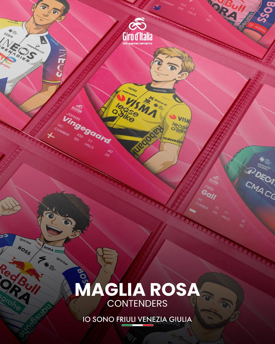 maglia rosa top riders 
To make history, to become the best.
One goal: the Maglia Rosa 🩷

Per entrare nella storia, per diventare il migliore.
Un solo obiettivo: la Maglia Rosa 🩷

🎨 <a href="/PainterBeard/">Beard Painter</a> 

#GirodItalia | <a href="/SocialMasaf/">Ministero dell'Agricoltura</a> <a href="/Ilfriulivenezia/">Friuliveneziagiulia</a> Altograno