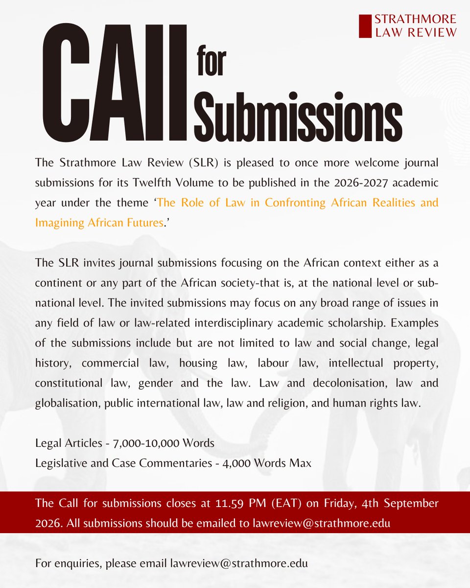 Strathmore Law Review tweet media