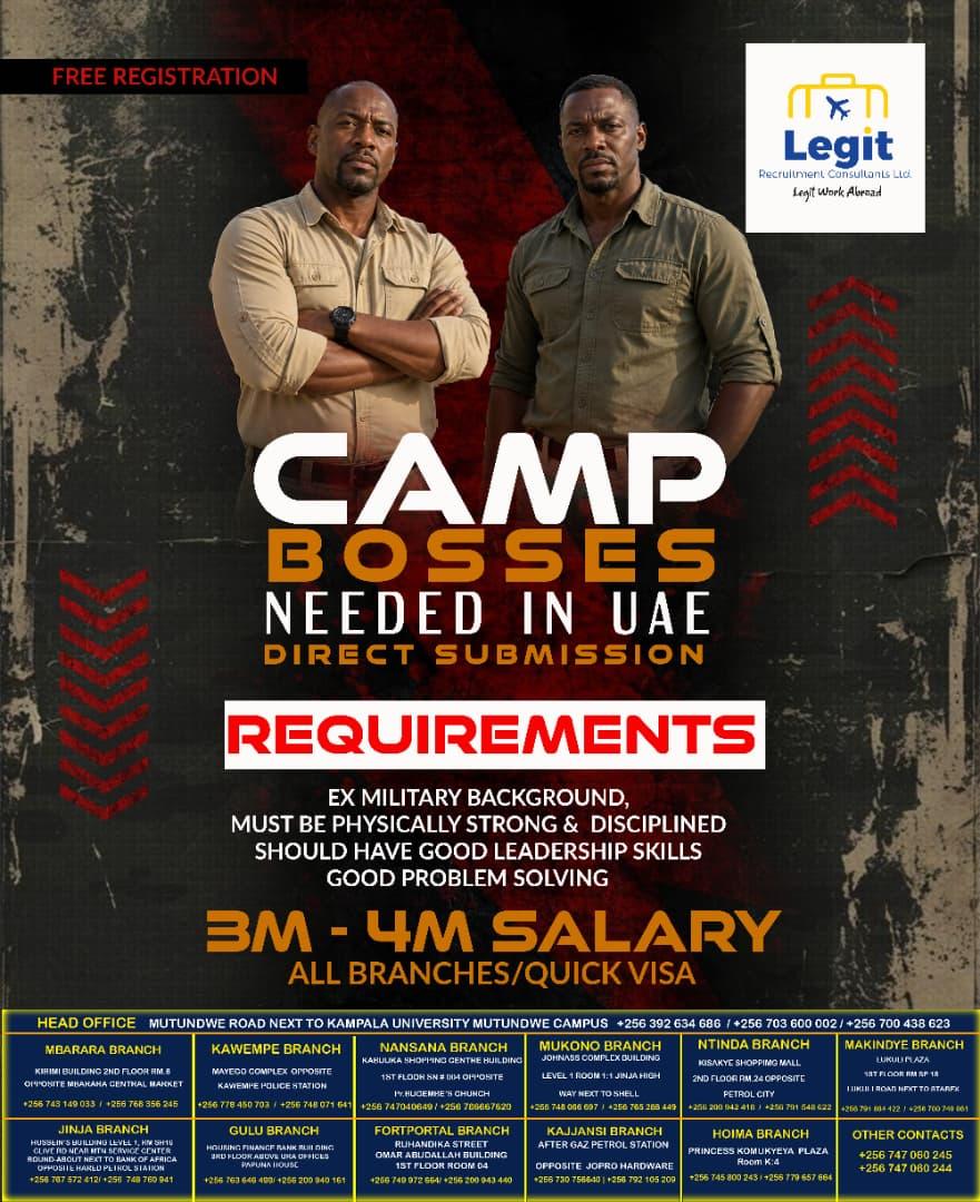 HrLegit's tweet photo. Camp Bosses urgently needed in the UAE https://t.co/ZeRGQfUiFP