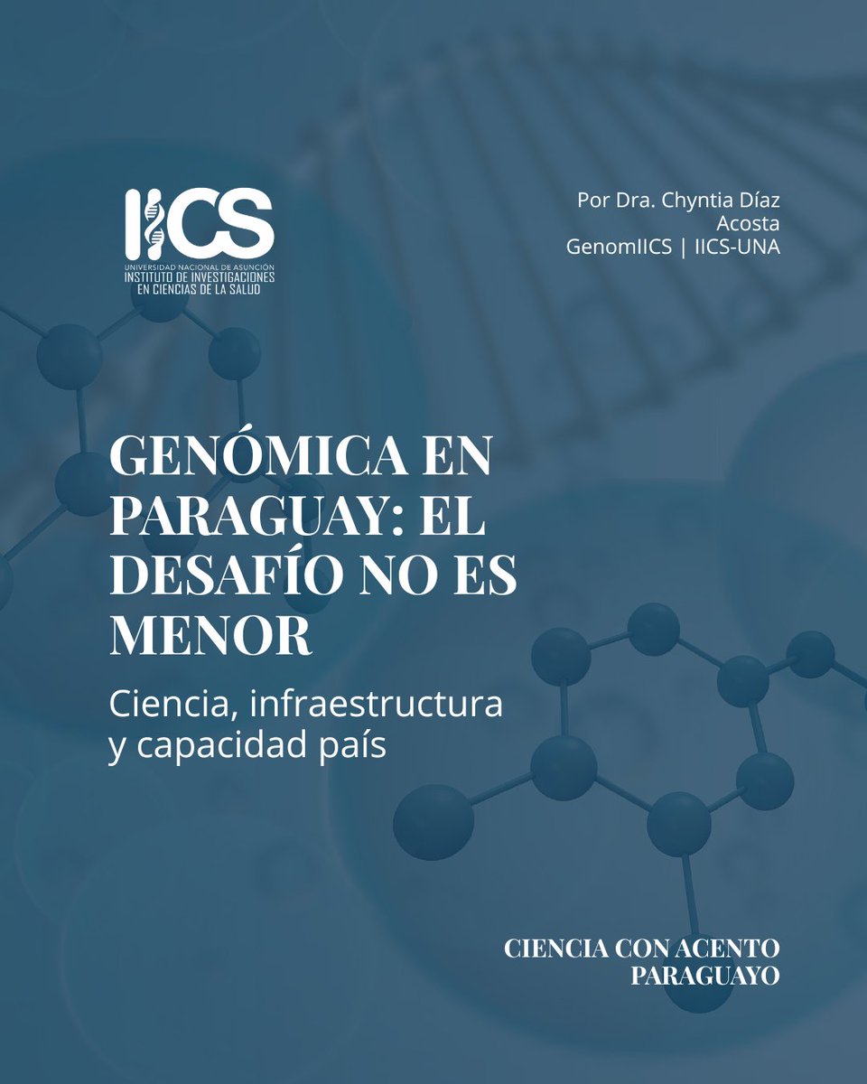 MIICS_UNA's tweet photo. Paraguay avanza hacia la era genómica, pero el camino exige más que equipos: requiere reactivos, conectividad, capacidad computacional y formación especializada. 

📍 Link disponible en: https://t.co/QLnIuqXqfd

#Genómica #IICS #Investigación #Paraguay https://t.co/MwfQR1eAfO