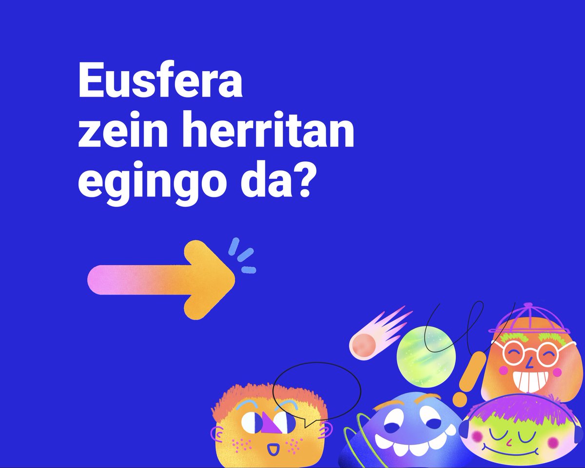 kontseilua's tweet photo. 🪐✨ Gaur hasi da #Eusfera, haurrentzat unibertso euskaldunagoa bultzatzeko ekimena! 🚀💥

Maiatzaren 7tik 17ra, parte hartu zure herrian! 
👉🏻 https://t.co/407yDGWHS1 👈🏻

@TaupaMugimendua https://t.co/cDBOmFYUay