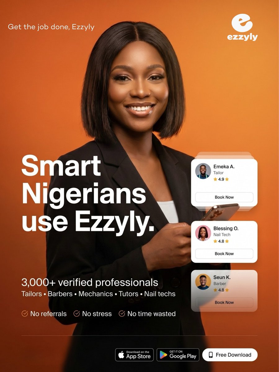 Ezzylyapp's tweet photo. Someone in Lagos just booked a verified mechanic in only 3 taps✨

Are you still asking the office group chat? 👀

Download Ezzyly today https://t.co/R4fS6HqdiP