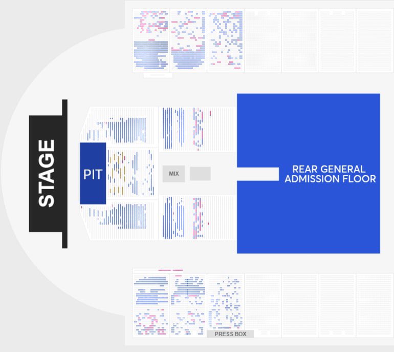 bluedotfever's tweet photo. Checking in with Kesha and their blue dot fever symptoms. 
A lot of these venues are looking very blue. 

The Hershey stadium gig has only half of the side seating available at this time. https://t.co/r8HLj1cUwQ