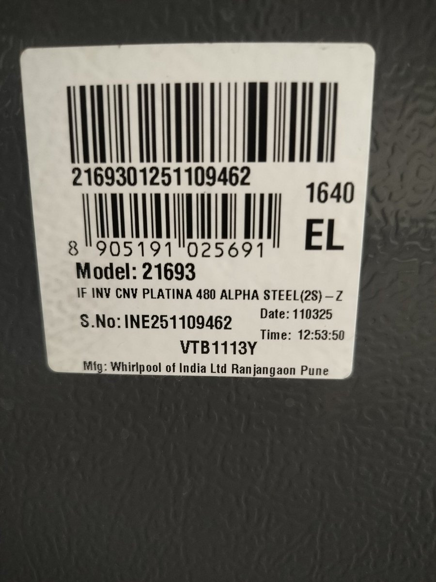 GokulReports's tweet photo. You invest a big amount in a refrigerator of @whirlpool_india expecting peace of mind. But from my experience, it ends up testing your patience instead. Fridge breaks down → waited more than a ten days just for a response. Finally, the answer: “we’ll replace the motherboard.” https://t.co/FpOqSYMWg6