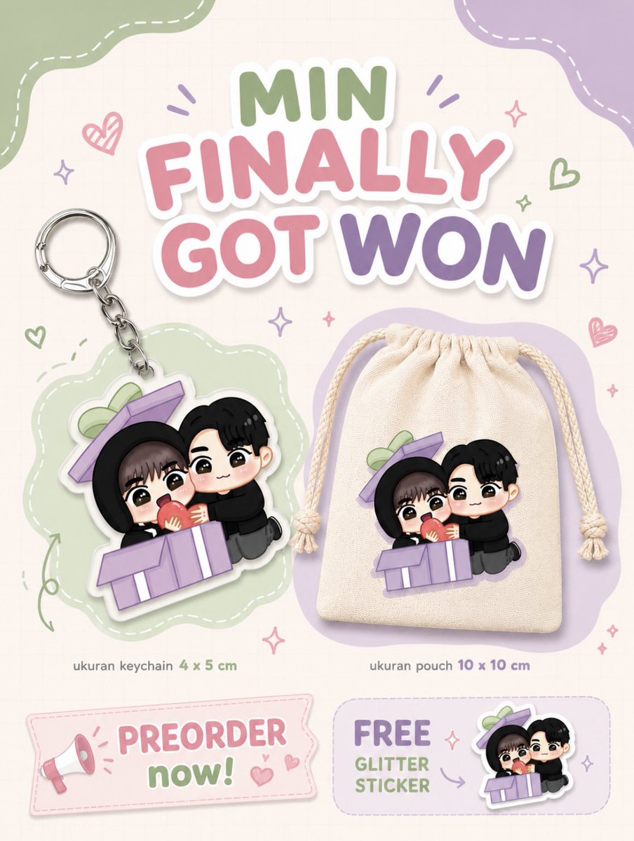 [Help RT n Like] ‼️‼️‼️

💚interest check 💜

hiii anak papa papii, to celebrate bittersweet’s month aku mau open PO this cutie niii! if u guys interested, drop your @ ‼️ below yaa<3
tysm🫶