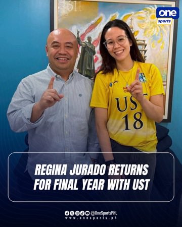 ONE LAST RIDE 🐯🏐

UST co-captain Reg Jurado is set to return for her fifth and final playing year in UAAP Season 89, giving the Golden Tigresses another experienced leader for one more title push.

📸: Fr. Rodel Cansancio, O.P

#UAAPSeason89 #LegendsStartHere