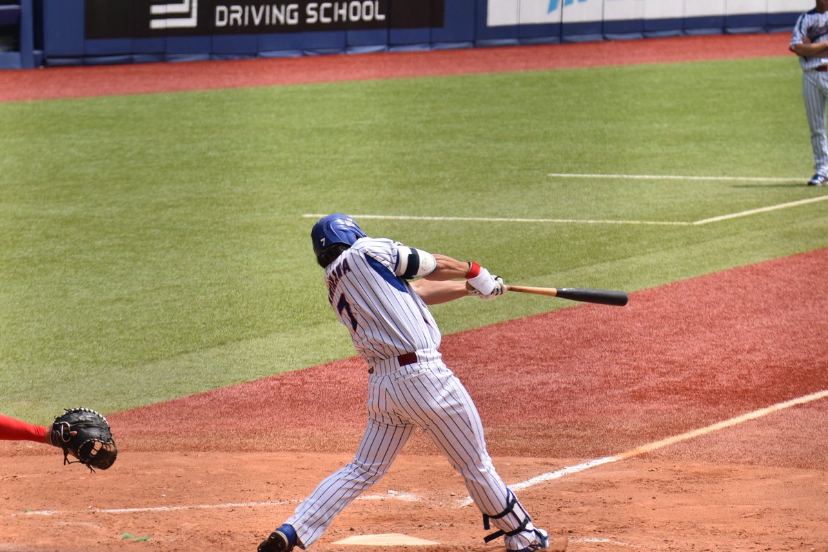 ko_ra_nomu's tweet photo. 浪川広之さん（城西国際大学）がホームランを打っていた。
#バイタルネット
#JABA新潟選抜新潟大会 https://t.co/m4L5gQqadb