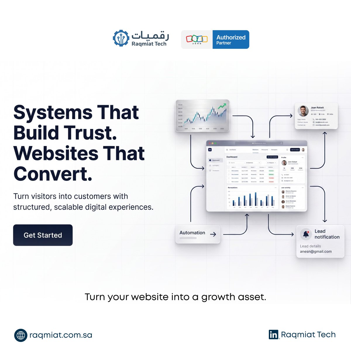 raqmiattech's tweet photo. Build trust through your website,
and turn visitors into customers. 

ابنِ الثقة بموقعك،
وحوّل الزوّار إلى عملاء. https://t.co/H9NXCrLDWV