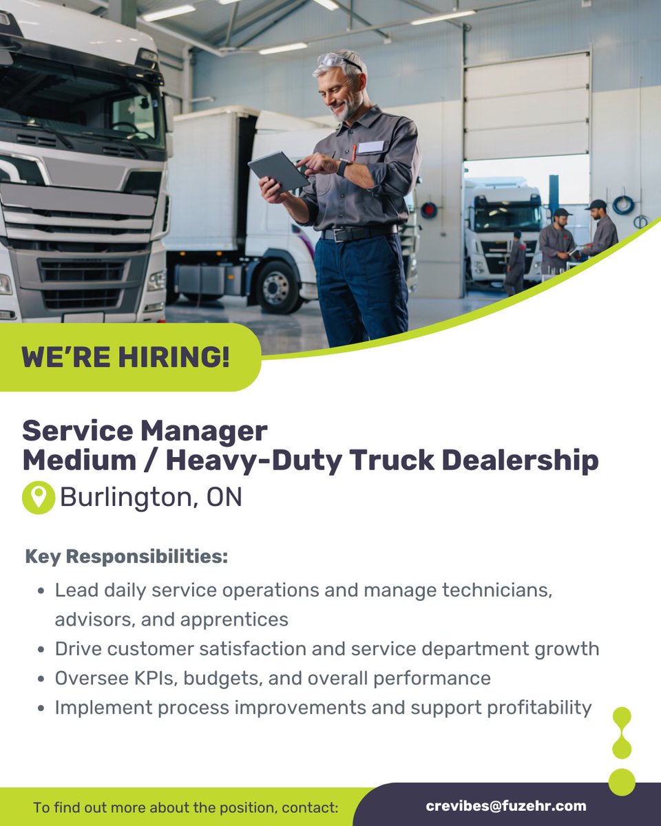 FuzeHR's tweet photo. Fuze HR is recruiting! Service Manager – Burlington, ON

Apply today! Learn more about the position here: https://t.co/FimKIA0NaQ

For more information, contact us at: crevibes@fuzehr.com
 | 905-361-3987 ext. 107

#ServiceManager #AutomotiveJobs #BurlingtonJobs #NowHiring #FuzeHR https://t.co/tmNgJUXqTE