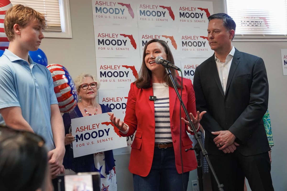 AshleyMoodyFL's tweet photo. So grateful to everyone who came out to celebrate the launch of our Campaign HQ yesterday. The energy was incredible — Florida is fired up for a red wave this November and we are just getting started! https://t.co/K2WtcFjwR0