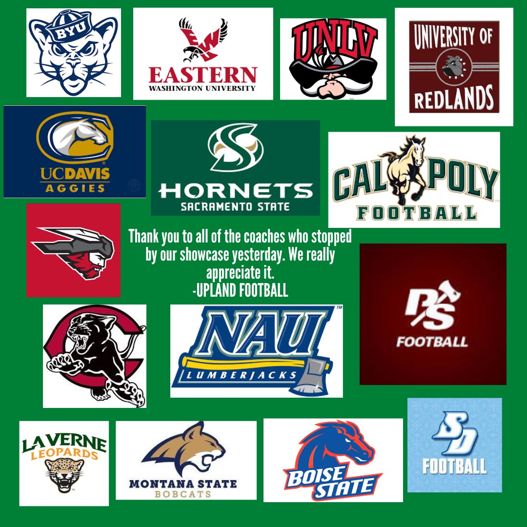 upland_fb's tweet photo. The 2026 Baseline League Showcase is in the books. Thank you to all the colleges who came out to see our athletes yesterday. PTR &amp; Go Scots!! @chaffeycollegefootball @sacstatefb @unlvfootball @byufootball @calpolyfootball @msubobcatsfb @nau_football @BroncoSportsFB https://t.co/AG2lZrqoD9