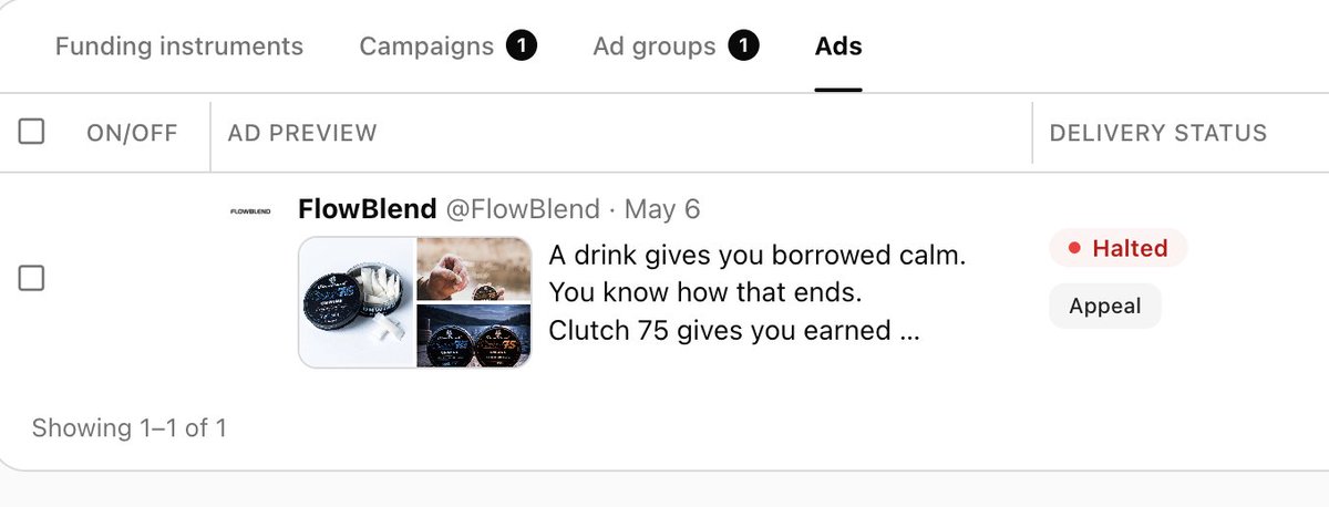 Nothing makes us want to rage against the system like being suppressed. And we thought X was different... And before you make conclusions, we are advertising CBD pouches, ZERO thc. 100% federally legal.