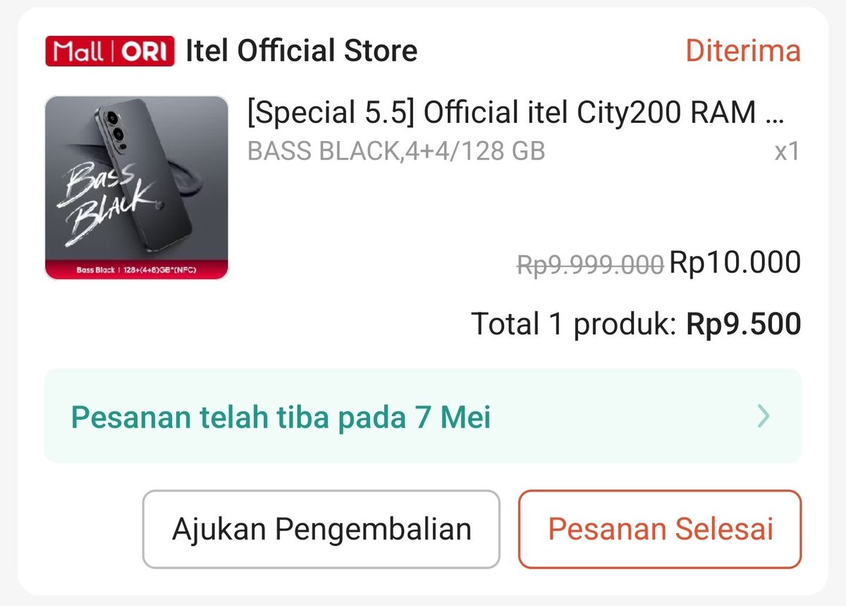 Hape 10rbnya udah nyampe, semoga temen² lain bisa hoki dapetin fs gede juga yaaaaahh ❤️