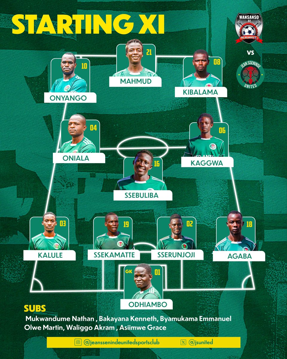 RedAntsMen's tweet photo. No time to waste⛔
Your Confirmed LINE-UP to take on WANSANSO FC.
#WASRAT
#MADFA5THDIVISION
#ITSOURTIME https://t.co/PqcefSeSPl