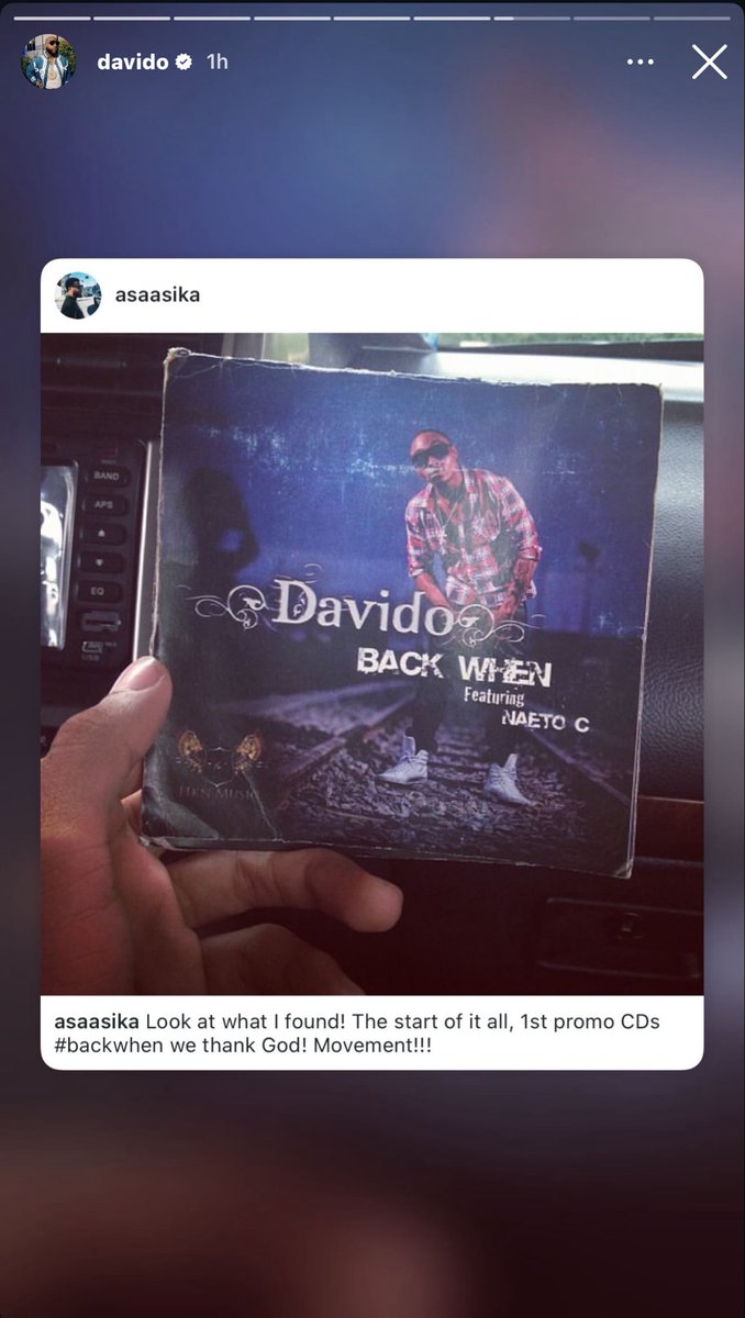 Davido’s instagram story