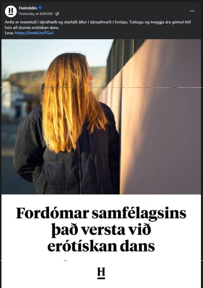 thorgrimur_e's tweet photo. Heimildin með fjórar greinar á seinustu tveimur dögum að fjalla um "kynlífsverkafólk". Velti fyrir mér hvað liggji þar að baki. Líklega ekkert sem mun vera samfélaginu til framdrátta.
Kannski er ég gamaldags en ég vil ekki að konur leiðist út í vændi og ég vil alls ekki að það sé eitthvað til að fagnaðarefni þegar það gerist.