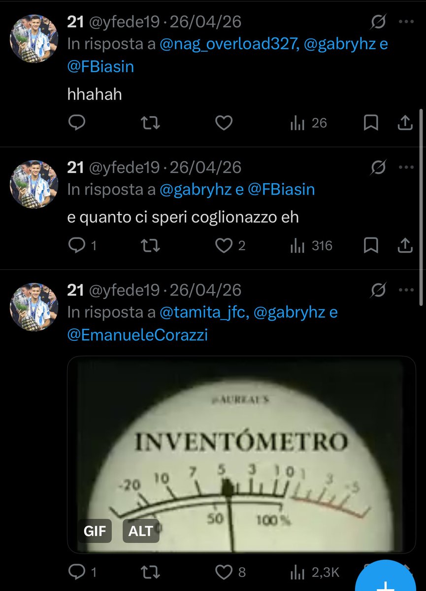 gabryhz's tweet photo. @yfede19 da oggi chiameremo le inchieste nulla, i commenti deliri, e 2 il numero di volte in cui impazzisci per #nulla, buffonazzo hahah https://t.co/kLCwF4XrVx
