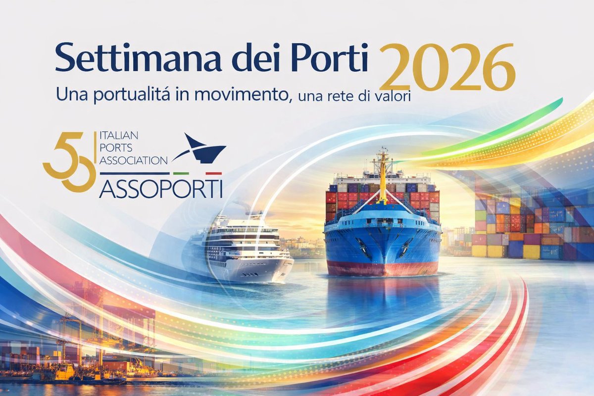 assoporti's tweet photo. 💡Online l'ultima settimana dei porti italiani! 

#iportinonsifermano
#portsworkingtogether

Leggi le news, le iniziative e tanto altro sui nostri porti al link: https://t.co/HCfb942wbo https://t.co/LJCw55JSOp