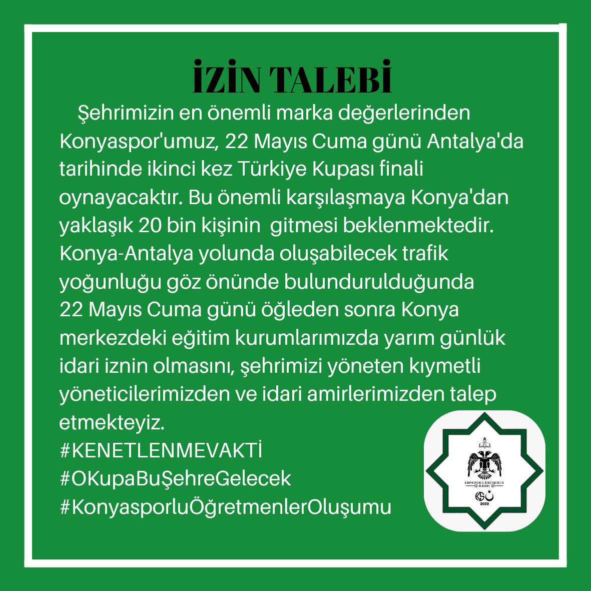 Konyasporlu Öğretmenler Oluşumu tweet media