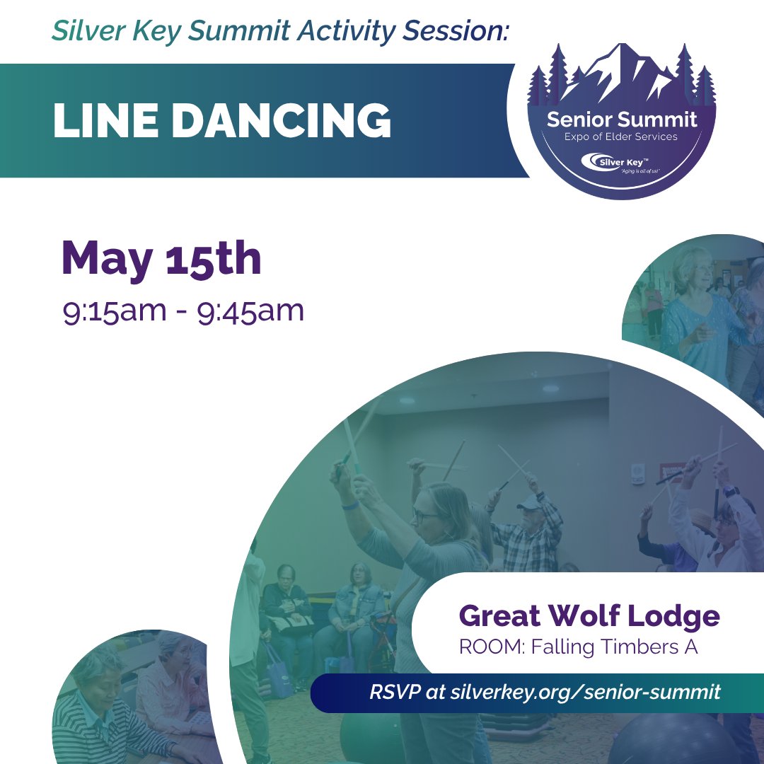 SilverKeyCOS's tweet photo. Come join us for Line Dancing at the Silver Key Summit. Get moving, have fun, and enjoy an easy-to-follow dance session that’s great for all ages and ability levels.
Friday, May 15 - 9:15am
Great Wolf Lodge – 9494 Federal Dr. Colorado Springs 80921 https://t.co/CykapSSU4L