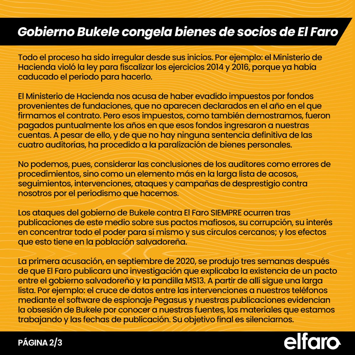 El Faro tweet media