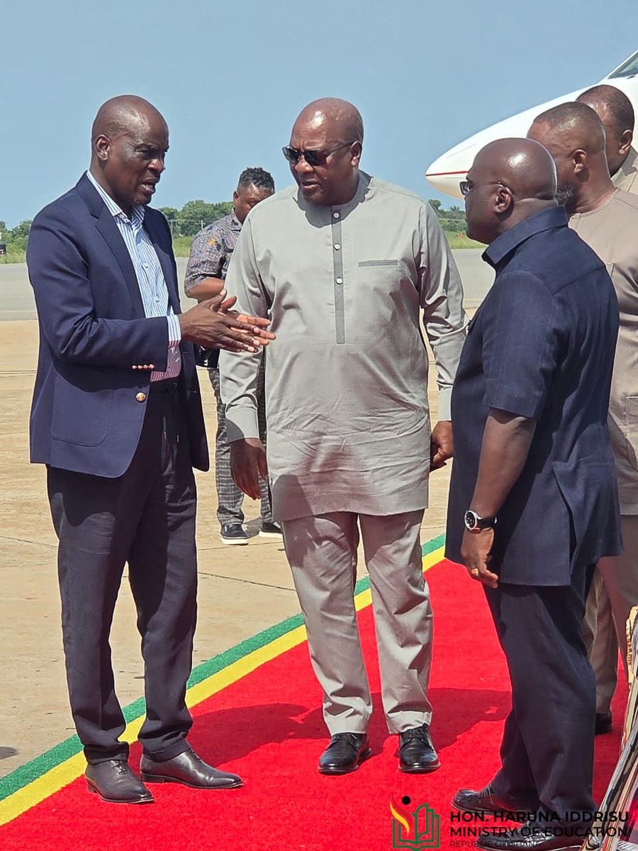 yabastate's tweet photo. Hon Haruna Iddrisu welcomes President Mahama at the Accra International Airport
#HarunaEffect https://t.co/DMwpypp45l