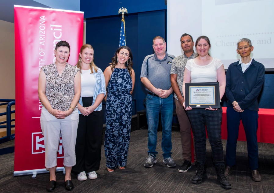 Biochem_Chem's tweet photo. Congratulations to the CBC ILSG for being honored with the 2026 UA Team Award for Excellence! 
ILSG has been instrumental in keeping our wonderful Department running! Thousands of students in varying programs rely on the ILSG every semester. more: https://t.co/WtwnznA4Vp https://t.co/e0SfDw3tdA