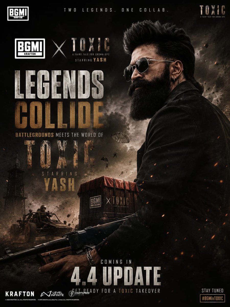 TOXIC X BGMI 🔥🔥 

#Yash #ToxicTheMovie <a href="/TheNameIsYash/">Yash</a>