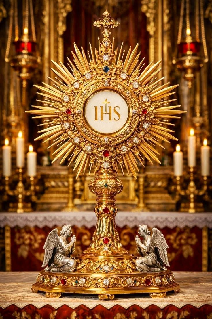 kireinajito's tweet photo. ♥️🤍JESÚS SACRAMENTADO, TE ADORO DESDE EL ABISMO DE MI NADA.🤍♥️

Señor mío Jesucristo, que por amor a los hombres permaneces día y noche en este Sacramento,  lleno de piedad y de amor, esperando, llamando y acogiendo a cuantos vienen a visitarte: 

#JuevesEucarísticoYSacerdotal https://t.co/PuoxpWmFcK