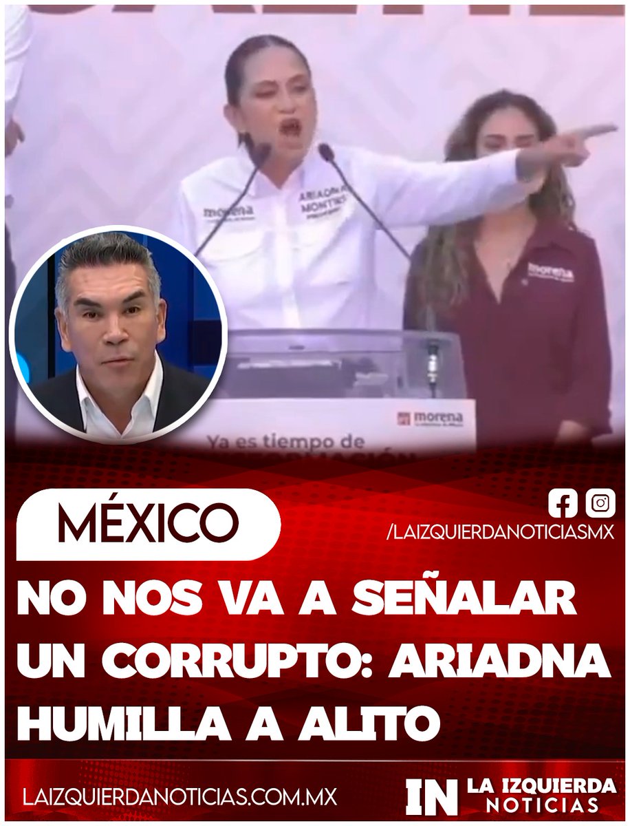 ¡LE PUSO UN ALTO! La dirigente de Morena, Ariadna Montiel, humilló al “Zaganito” Moreno luego de que el priista viajara a Estados Unidos para acusar a Morena de ser un “narcopartido” y buscar presión extranjera sobre México. La morenista le recordó sus escándalos de corrupción,