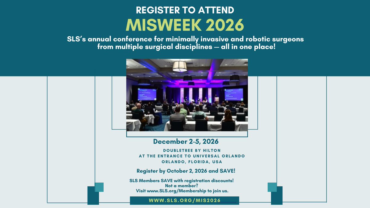 Society of Laparoscopic & Robotic Surgery (SLS) tweet media