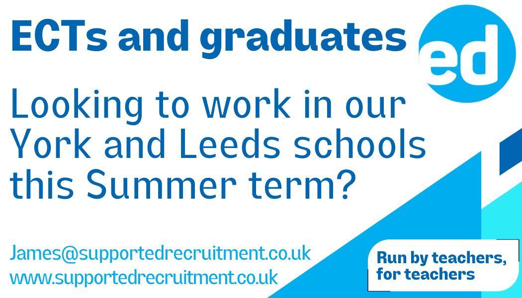 SupportedR's tweet photo. 🎓✨ Almost finished your PGCE? 🏁📚

Ready to step into the classroom and make an impact right away? ☀️🍎👩‍🏫👨‍🏫

Gain hands-on experience, boost your confidence, and kickstart your teaching career this Summer term 🚀💼

#JobAlert #HiringNow #TeachingJobs #TeacherLife #PGCE #NQT https://t.co/rMjgUCYwNr