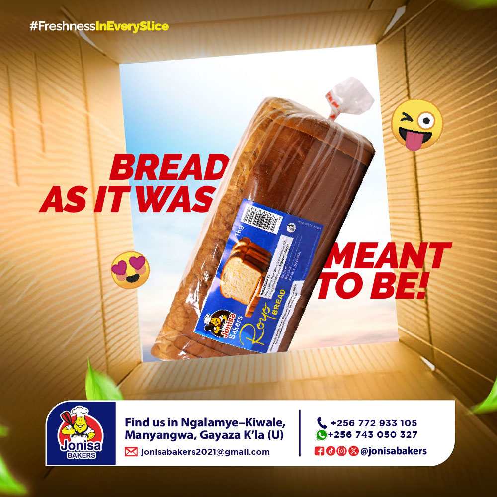 jonisabakers's tweet photo. Introducing our new Royo #premiumbread 🍞 Packed with more goodness, baked with care, and served with love to bring our the delight of what Bread should be with every bite. Grab yours at a shop or supermarket near you today! For orders, #CallOrWhatsapp: +256 759 740 010/ +256 772 https://t.co/jnlSGsZn1k