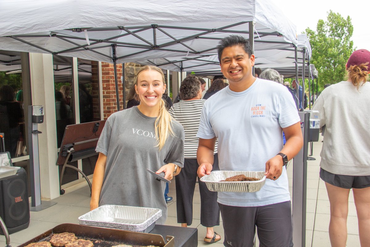 VCOMCAROLINAS's tweet photo. Rock the Block brought students together for an afternoon of food, games, and community as they stepped away from the demands of medical school to recharge and connect with peers. 

#VCOM #VCOMCarolinas #StudentLife #MedicalEducation #FutureDoctors #CampusCommunity https://t.co/CvFARchGro