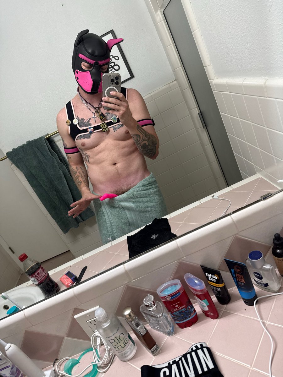 PupShadow2026's tweet photo. A shower a day keeps the vibes at bay 🧼🧼

#pup #pupplay #humanpup #woof https://t.co/A8qxnHlnnP