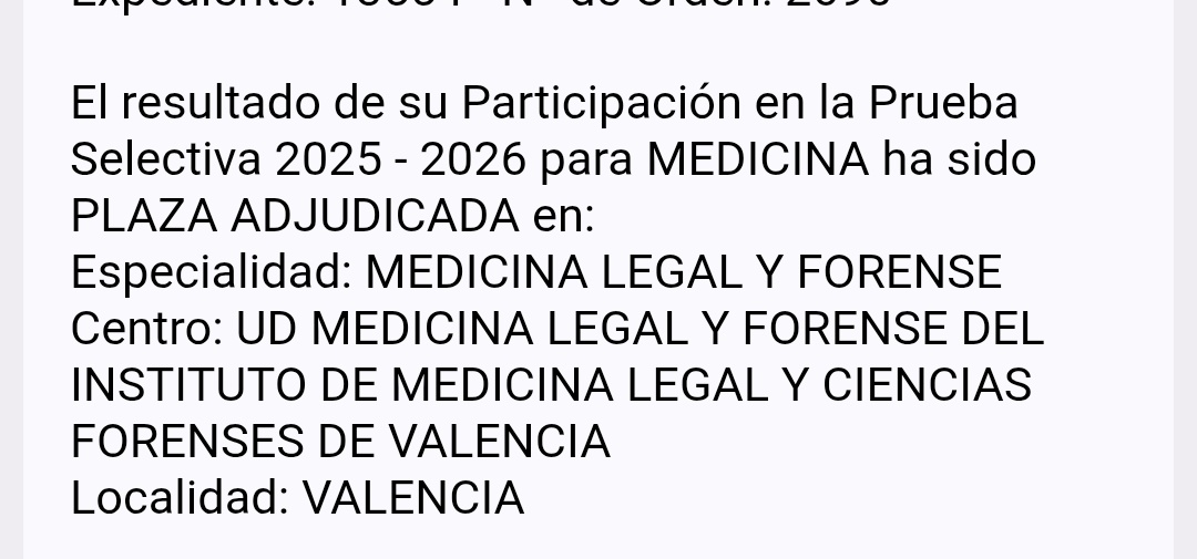 gracelessheaart's tweet photo. oficialmente r1 de medicina legal y forense en valencia!!!! estoy q no me lo creo! https://t.co/4hy3taakNb