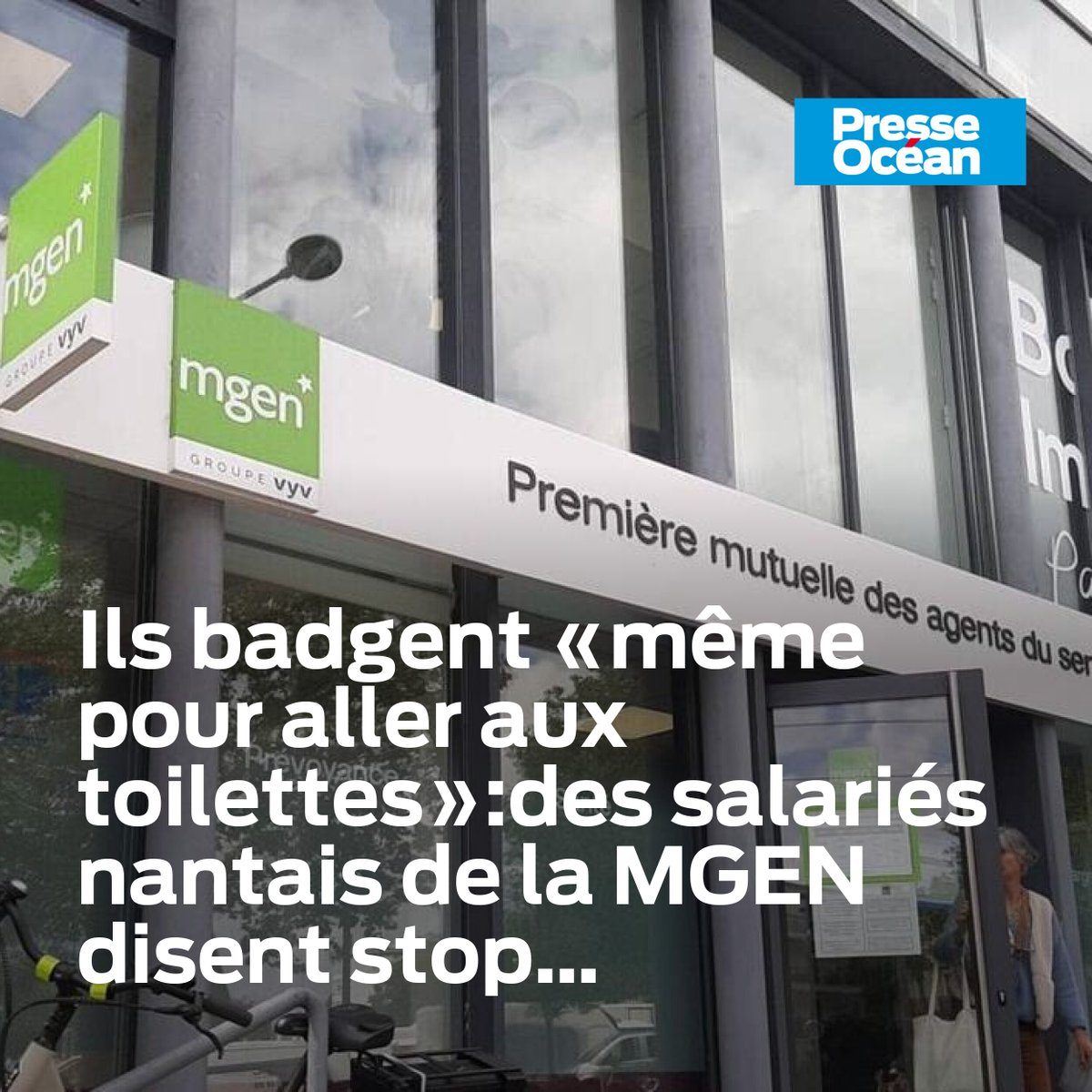 presseocean's tweet photo. Ils badgent «même pour aller aux toilettes»:des salariés nantais de la MGEN disent stop à la « surveillance constante » | Presse Océan
➡️ https://t.co/XMvJLawwai https://t.co/J5zDF88In5