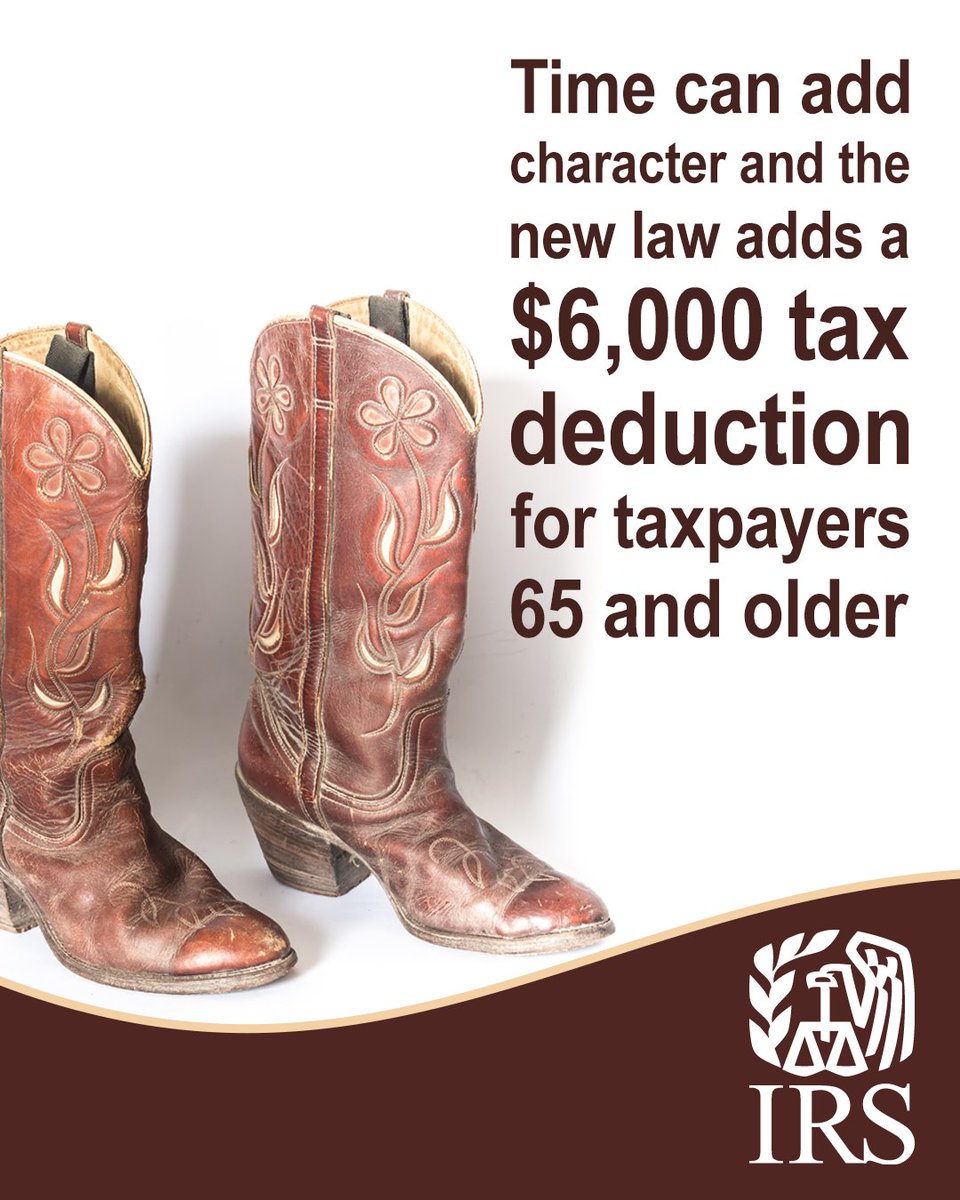 IRSnews's tweet photo. The new senior deduction under the One, Big, Beautiful Bill puts more money in older Americans' pockets. Learn if you qualify for this #IRS tax deduction: https://t.co/5lV6cRVeCW #OlderAmericansMonth https://t.co/WDV1UW1KVx