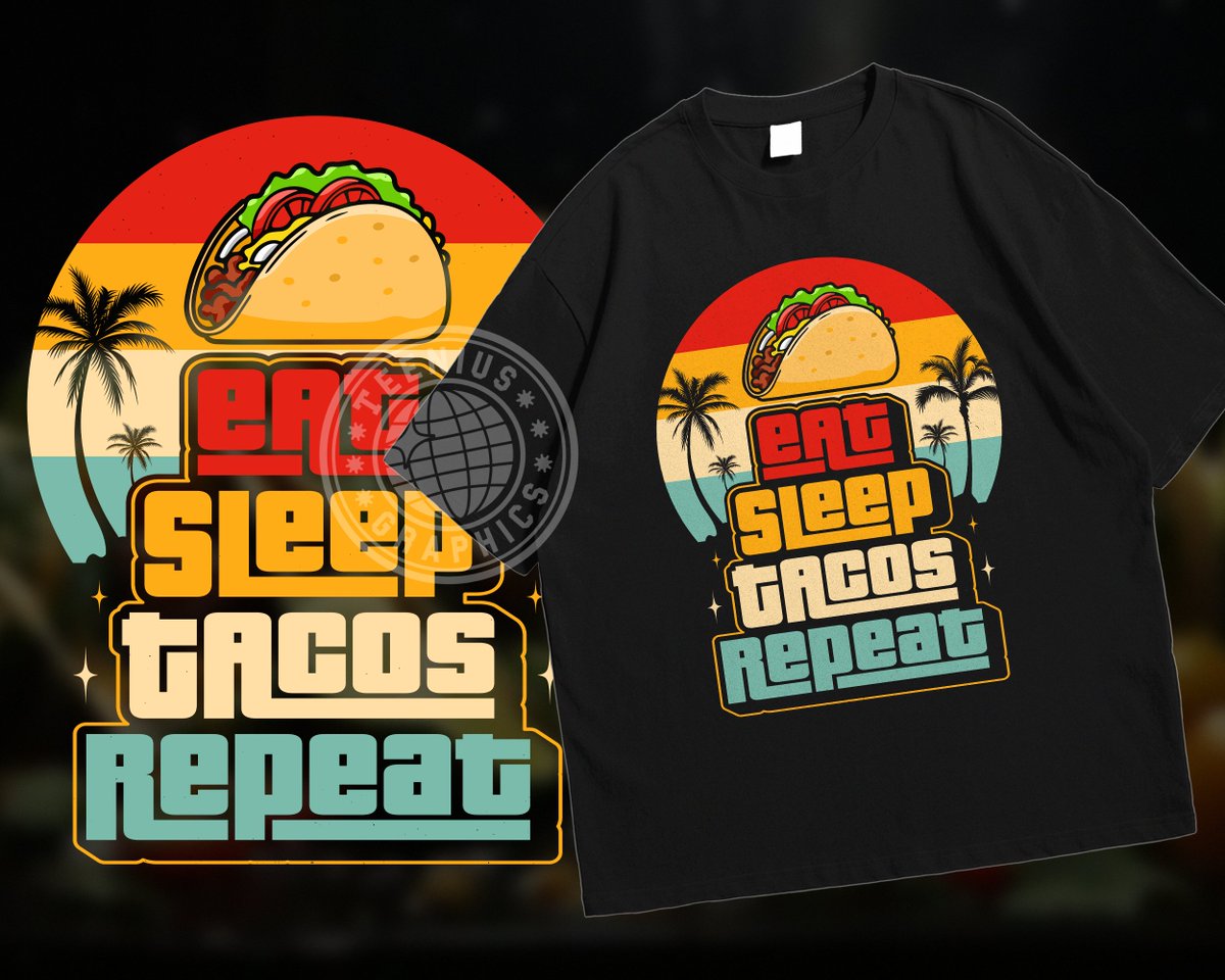 TeeniusGraphics's tweet photo. Custom Retro Vintage Tacos T-Shirt Design✨
Bold, fun &amp; nostalgic taco-themed artwork with clean retro style. Perfect for POD, Etsy, Shopify, Amazon Merch, tees, hoodies &amp; stickers.
◉ High-res, print-ready vector files included. 100% original design 🌮
.
#TacoLovers
#Foodie https://t.co/aSgdWhvA7W