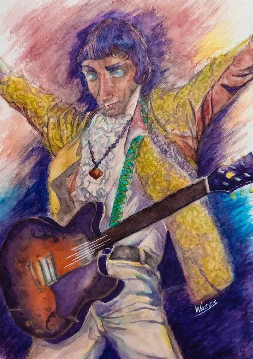 I CAN SEE FOR MILES🎸 #PeteTownshend #TheWho #watercolor #水彩画