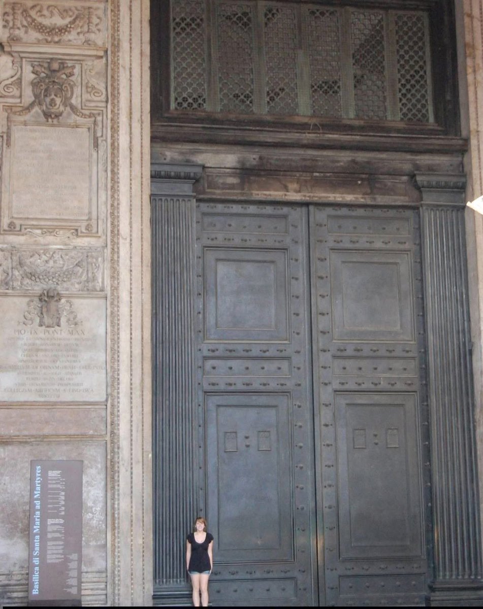 UnearthedHQ's tweet photo. The 2,000-Year-Old Door That Still Opens Every Day 😳🚪

In the heart of ancient Rome stands a silent giant that has watched empires rise and fall, wars begin and civilizations disappear… yet it still works as if it was built yesterday.

The massive bronze doors of the Pantheon are among the oldest surviving bronze doors on Earth. These incredible doors have been opening and closing for nearly 2,000 years, making them the oldest gate still in daily use in Rome. And here’s the part that feels almost impossible: despite their enormous weight, a single person can still push them open with ease.

No modern motors. No hidden machinery. Just ancient engineering so advanced that it continues to function after twenty centuries.

Even more mysterious is the lock itself. Experts believe the Pantheon holds one of only two known doors in the world whose original 2,000-year-old locking system is still operating today. Think about that for a moment — while modern locks rust, jam, or break within years, this ancient mechanism has survived floods, invasions, fires, and the collapse of an empire.

Many visitors walk past these doors without realizing they are touching a living piece of history. These same handles may have been touched by Roman emperors, soldiers, philosophers, and travelers from worlds long gone.

What secrets have these doors witnessed in the shadows of the ancient city? No one truly knows. But every time they slowly swing open, it feels less like entering a building… and more like stepping through a doorway into another age.