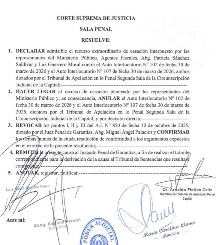 judicialesnet's tweet photo. URGENTE!
Sala Penal anula el sobreseimiento definitivo del senador Hernán Rivas.
Hace lugar al pedido de la fiscal Patricia Sánchez y el caso va a un nuevo juez de garantías para una nueva preliminar.
#TituloFalso #JudicialesNet https://t.co/EQwXifxp5u