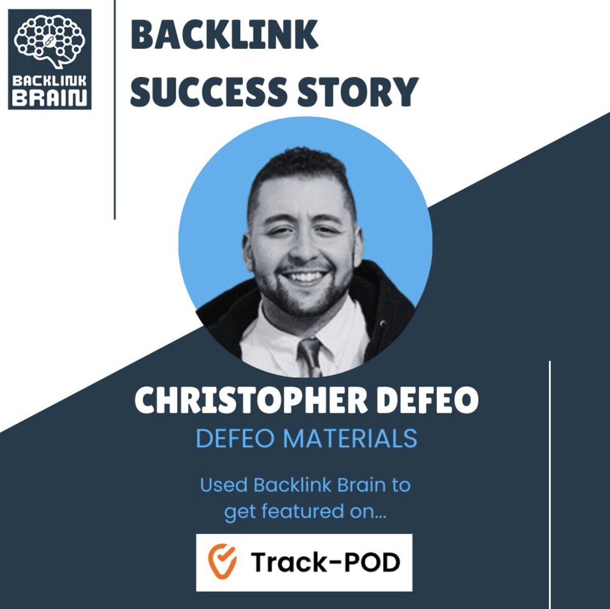 BacklinkBrain's tweet photo. Backlink Brain user Christopher DeFeo was featured in Track-POD. Download Backlink Brain in the App Store or Google Play Store today!

#backlinks #backlinkbuilding #seo https://t.co/5hKKZ5D5yM