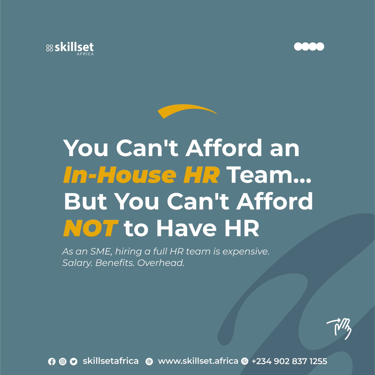 skillsetafrica's tweet photo. Many SMEs don’t fail because they lack great products or services — they struggle because people management becomes overwhelming without proper HR structure.

Your business deserves more than survival mode.

#HumanResourceManagement https://t.co/tLf8MOPcW5