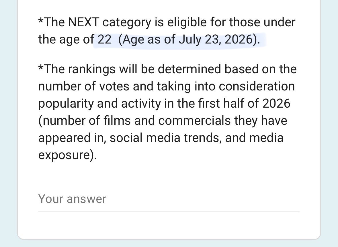 👉 please help to rt and vote!!
 
 this year is jo’s LAST chance to win in “national treasure grade ikemen ranking “next” category by ViVi, since its only open for those under 22 y/o! please input “JO (&amp;TEAM)” when filling in the form‼️
 
🔗 docs.google.com/forms/d/e/1FAI…