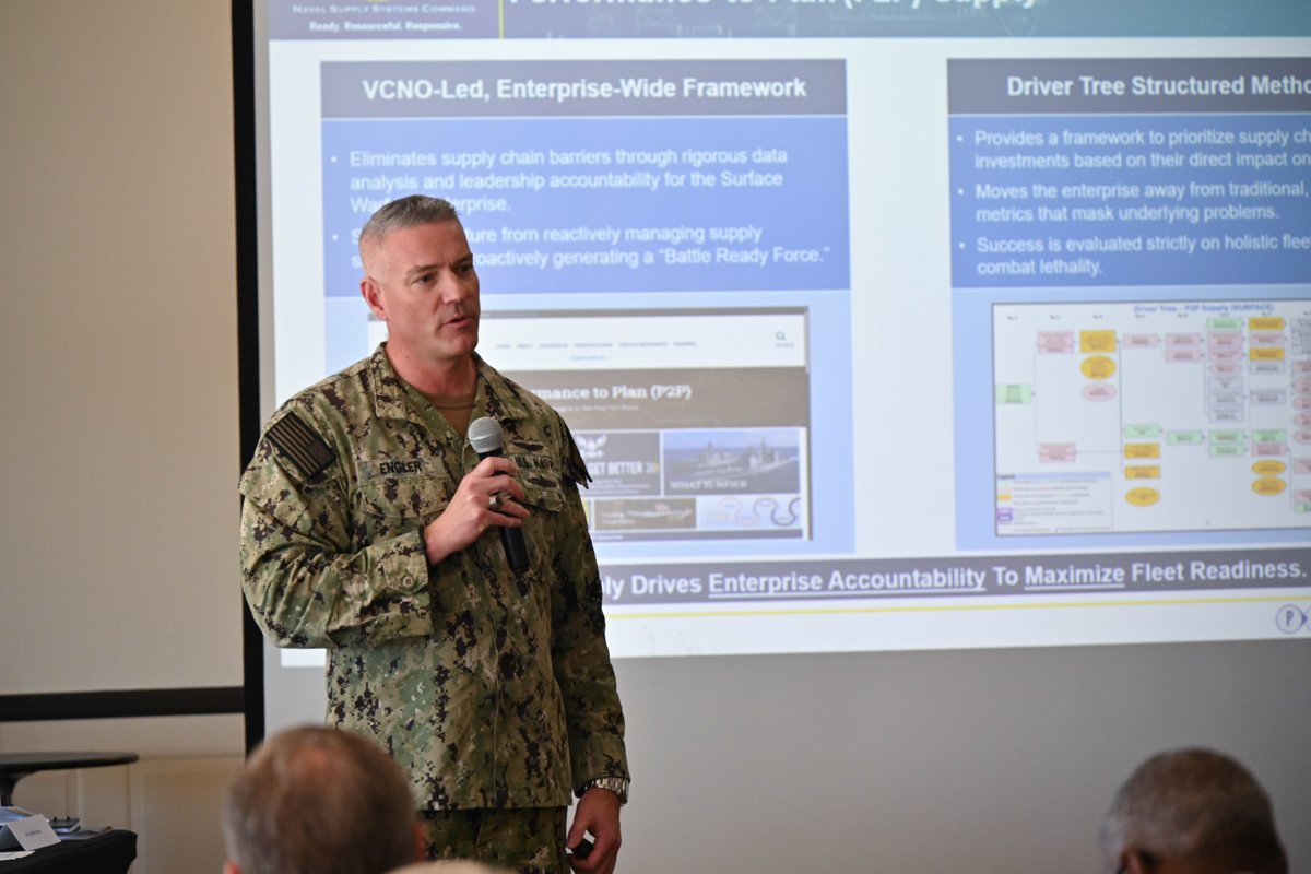 NAVSUP's tweet photo. At the 2026 Commander’s Conference, NAVSUP charts the future of the enterprise, exploring the many dynamic ways that NAVSUP continues to adapt to the changing requirements of the mission.⚓ https://t.co/2BTrRmK17l