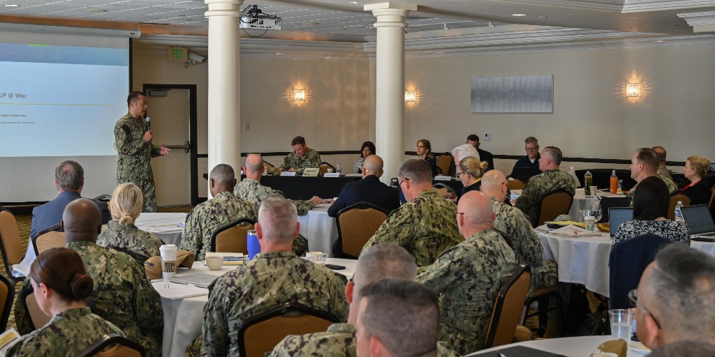 NAVSUP's tweet photo. At the 2026 Commander’s Conference, NAVSUP charts the future of the enterprise, exploring the many dynamic ways that NAVSUP continues to adapt to the changing requirements of the mission.⚓ https://t.co/2BTrRmK17l