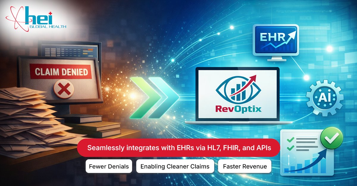 HEIGlobalHealth's tweet photo. Denied claims slow everything down.

RevOptix helps healthcare teams move from manual headaches to cleaner claims and faster revenue with seamless EHR integration via HL7, FHIR, and APIs.
Less friction. Fewer denials. Better cash flow.

#RCM #MiddleEastHealthcare #RevOptix https://t.co/uHeQcHB974