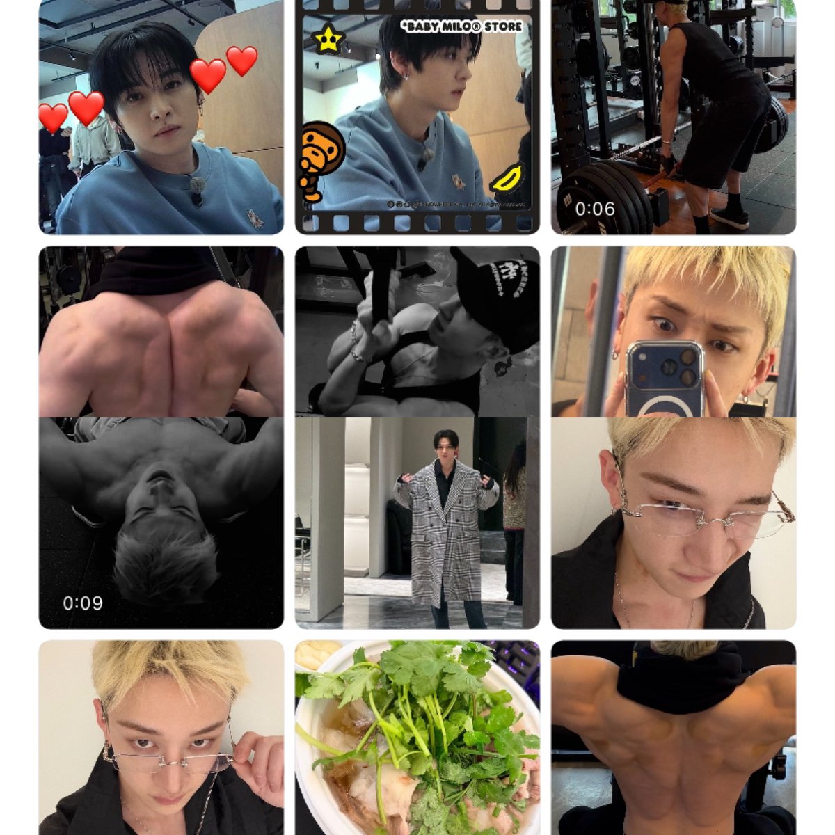 Chan’s bubble core : gym &amp; his favourite meal