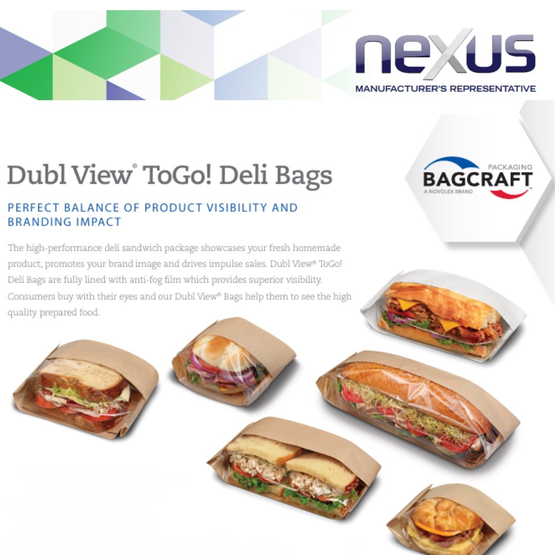 nexus_salesmark's tweet photo. Dubl View® deli bags make that happen with clear visibility and strong branding space, helping drive impulse purchases in grab-and-go settings. Built for performance in hot or cold cases. customerservice@nexus-now.com. https://t.co/qcpB5Kbbu6 https://t.co/W7t2EyRg95